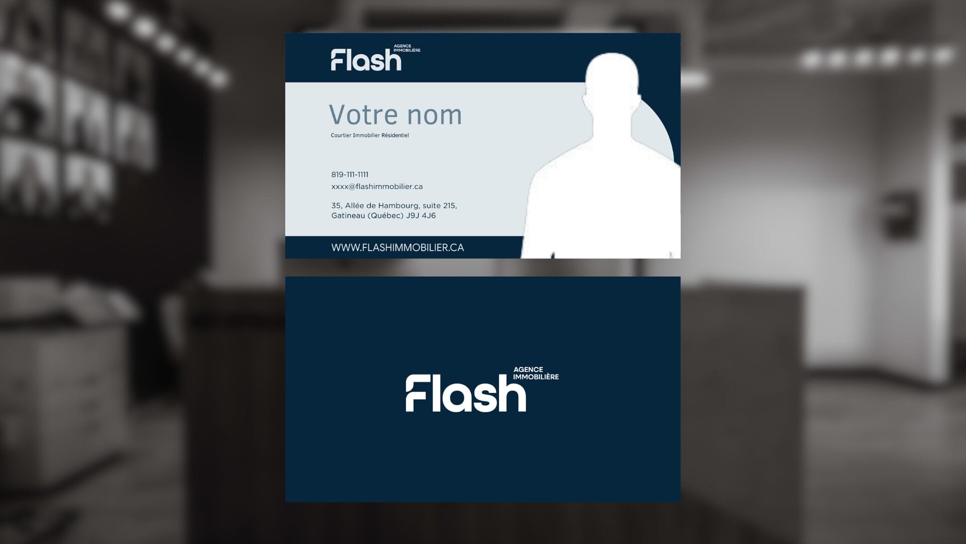 Cartes d’affaires personnalisées (250 cartes) avec photos
