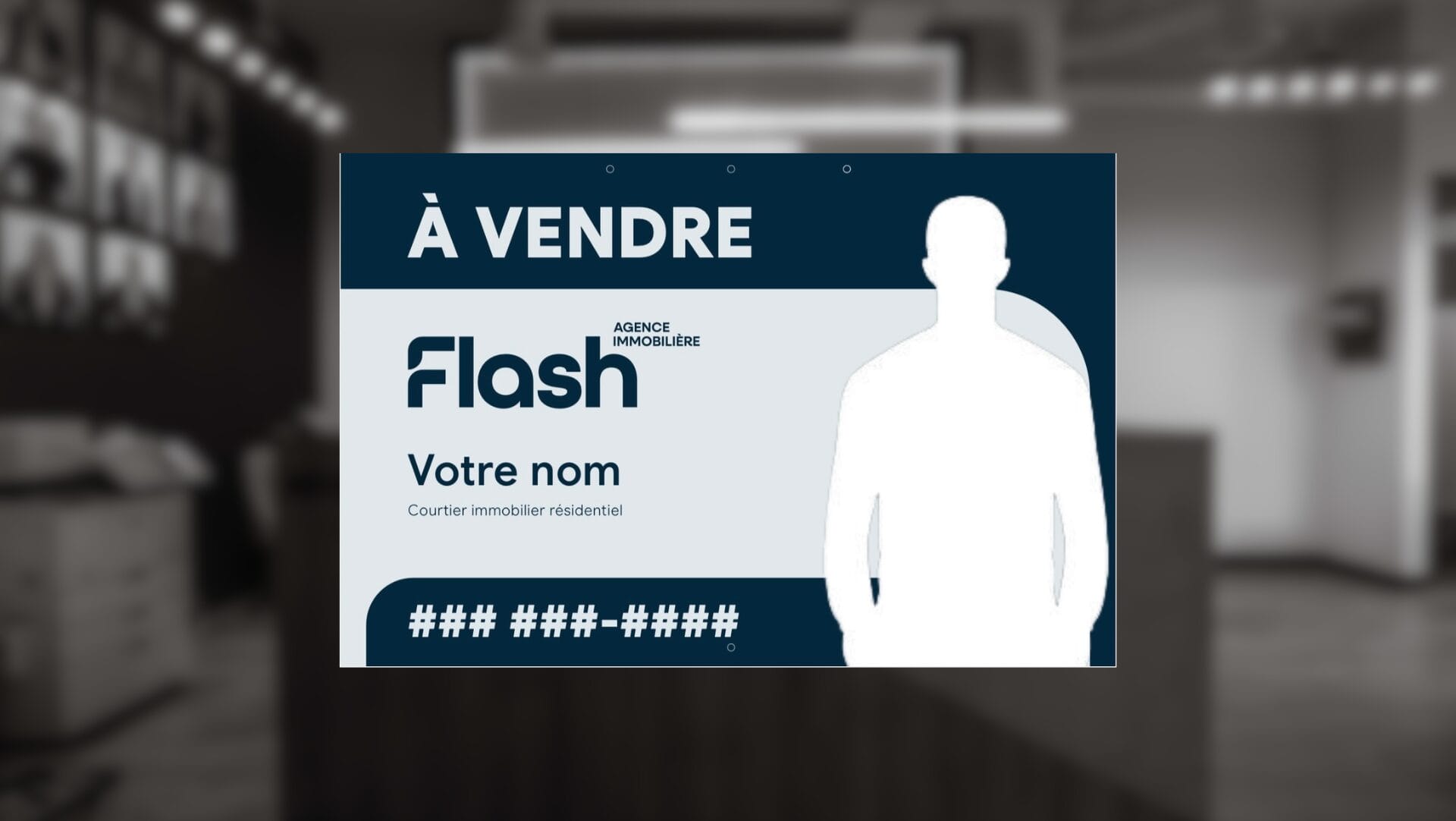 Pancarte recto verso personnalisée