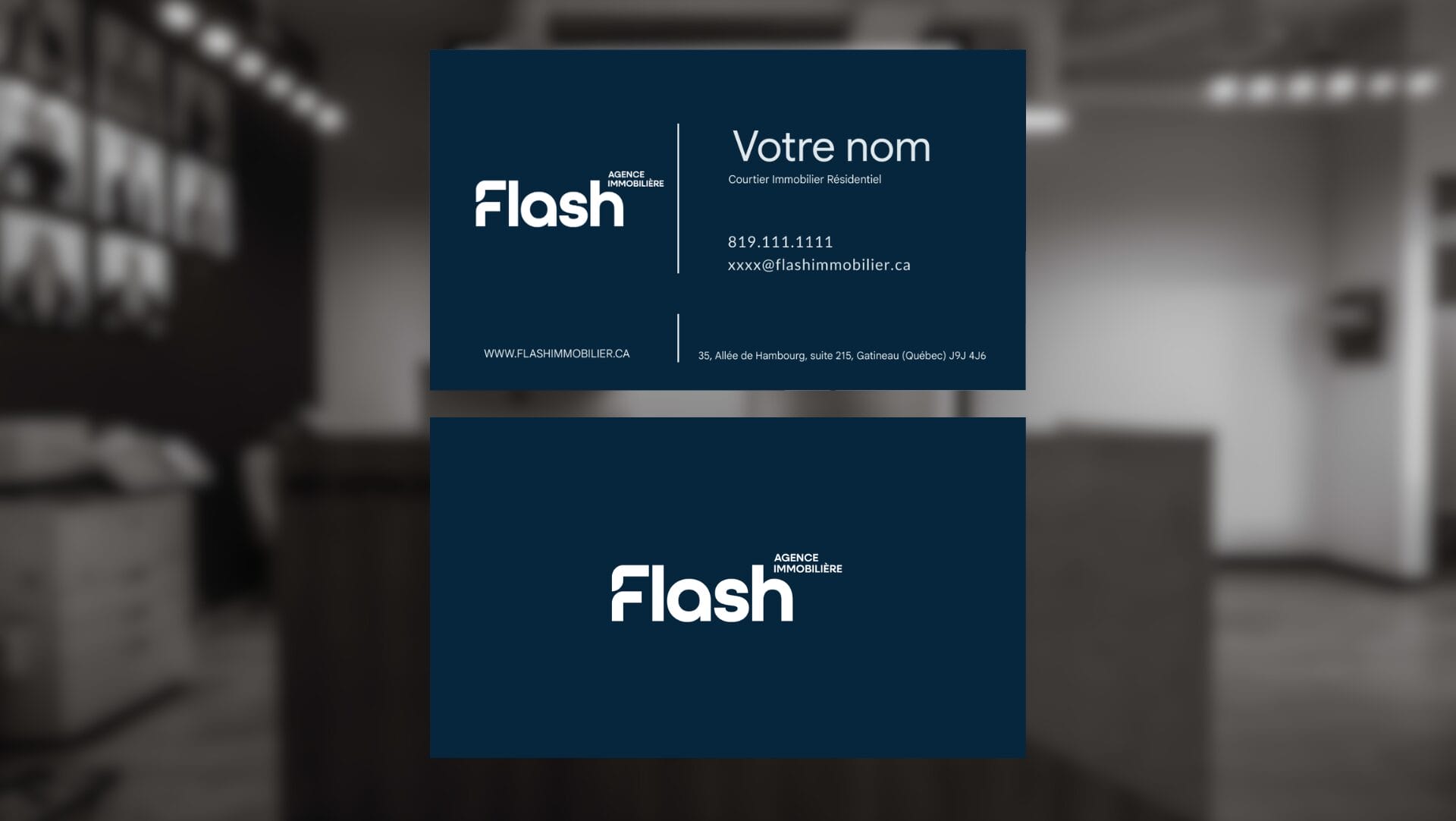 Cartes d’affaires personnalisées (250 cartes) sans photos